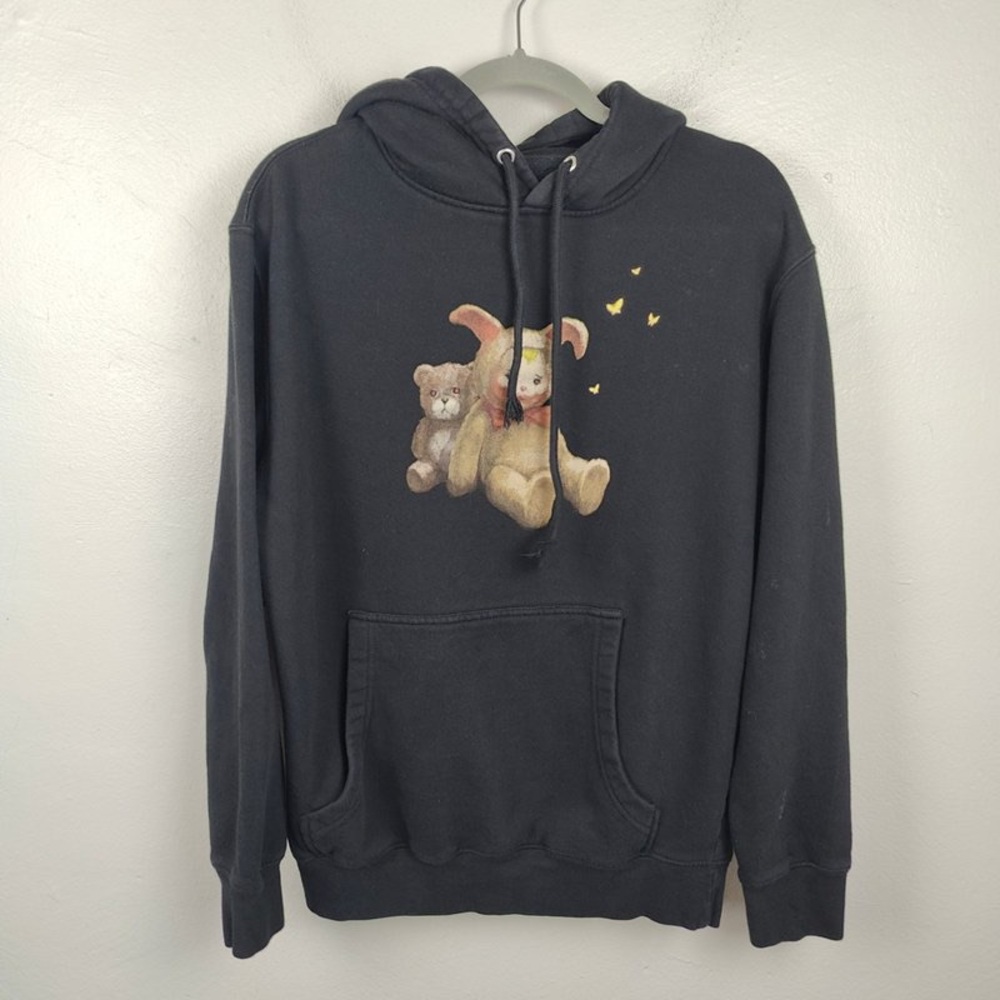 Cozy Black Hoodie with Bear Graphic